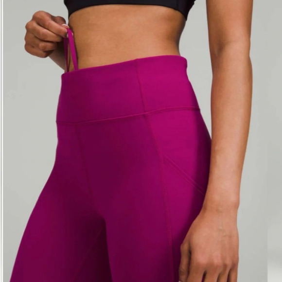 LULULEMON  Invigorate High-Rise Crop 23" Magenta Purple Size 2 - Picture 2 of 13